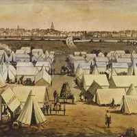 Canvas Town in the 1850s in Melbourne, Victoria, Australia