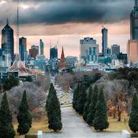 HDR Cityscape and Skyline of Melbourne