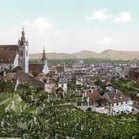 View of Krems in 1900 in Austria