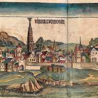 Depiction of Vienna in the Nuremberg Chronicle in 1493, Austria