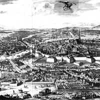 Drawing of Vienna, Austria in 1683
