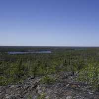 Overlook of Lakes and Pine Forest Landscape on the Ingraham Trail