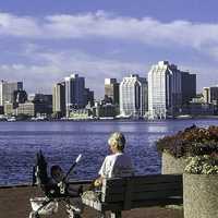 Halifax as seen from the Dartmouth waterfront in Nova Scotia, Canada