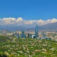 Santiago with mountains in the background in Chile