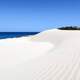 White sand beach landscape in Cyprus