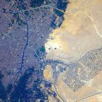 Satellite Images of Giza and Pyramids, Egypt