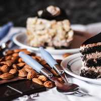 Cake and Nuts on the table