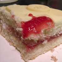 Cake with strawberry and sweets