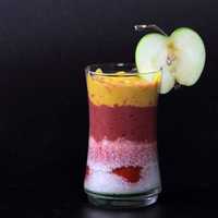 Colored Fruit Smoothie Cocktail
