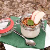 Greek yogurt with apples and granola