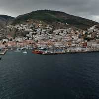 Hydra Island Shoreline in greece