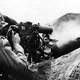 Sherman Tanks using Flamethrowers to clear out Japanese Bunkers at Iwo Jima