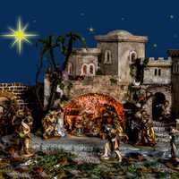 Christmas Decorations with Jesus in Manger 
