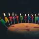 Happy Birthday Candles on Cake image