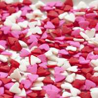 White, Pink, and Red Valentine Candy Pieces
