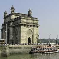 Ships with thousands of people to visit in Mumbai, India