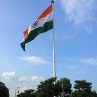 Indian Flag in Central Park in Delhi, India