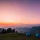 Dusk landscape and sky in Chopta, India