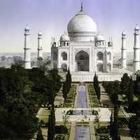 Historical 1890 View of the Taj Mahal in India