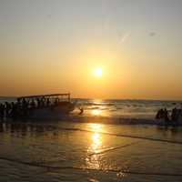 Sunset at Malpe Beach in India