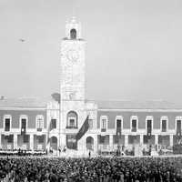 Inauguration of Littoria in 1932 in Latina, Italy