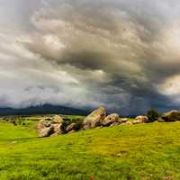 Heavy Storm clouds over the grassland in Jalisco