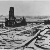 Rotterdam after bombing of World War 2 in the Netherlands