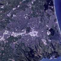 Satellite Image of Christchurch in New Zealand