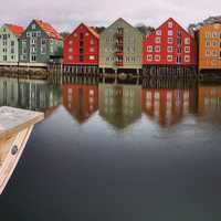 Buildings in Trondheim and part of the skyline