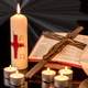 Bible, Candle, and Cross