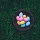 Colored Easter Eggs in Nest