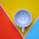 Cup on three Colored Background