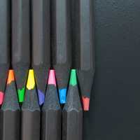Interlocking colored Pencils