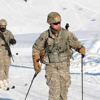 Man skiing at U.S. Army's Alaska winter games
