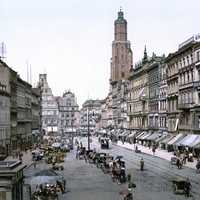 Market Square around 1900 in Wroclaw 