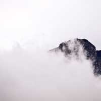 Fog and Mist over the Mountain Peak in Cape Town, South Africa