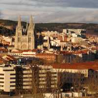 Panoramic of Burgos, view facing north Cityscape in Spain