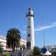 Rotunda lighthouse in La Luz port in Las Palmas, Spain
