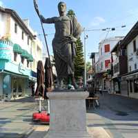Statue of Attalus II in the city in Antalya, Turkey