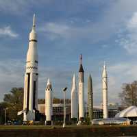 Historic Rockets at the NASA Park in Huntsville, Alabama