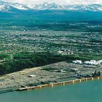 Port of Anchorage Aerial View in Alaska