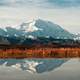 Landscape and reflection of Denali in Denali National Park, Alaska