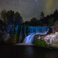 Night sky over the old Fossil Creek diversion dam