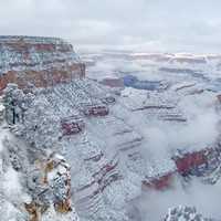 Winter and Snow in Grand Canyon National Park, Arizona