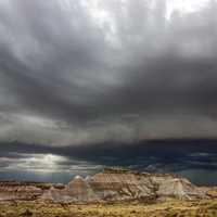Storm Clouds over the Petrified Forest Landscape