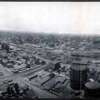 Panoramic of Fresno from high up in California