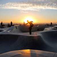 Skate Park by the Ocean in Los Angeles, California