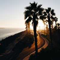 Highway road landscape around San Diego, California