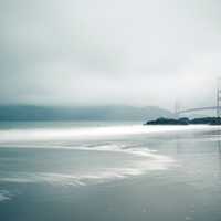 Baker Beach with Golden Gate Bridge in San Francisco, California