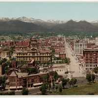 Panorama of Denver, Colorado in 1898